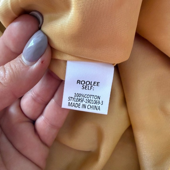 ROOLEE Orange White Polka Dot Short Sleeve Midi Dress Size S - Picture 8 of 8